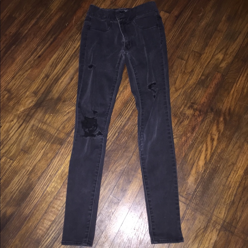 American Eagle Distressed Extreme Leggings 0R